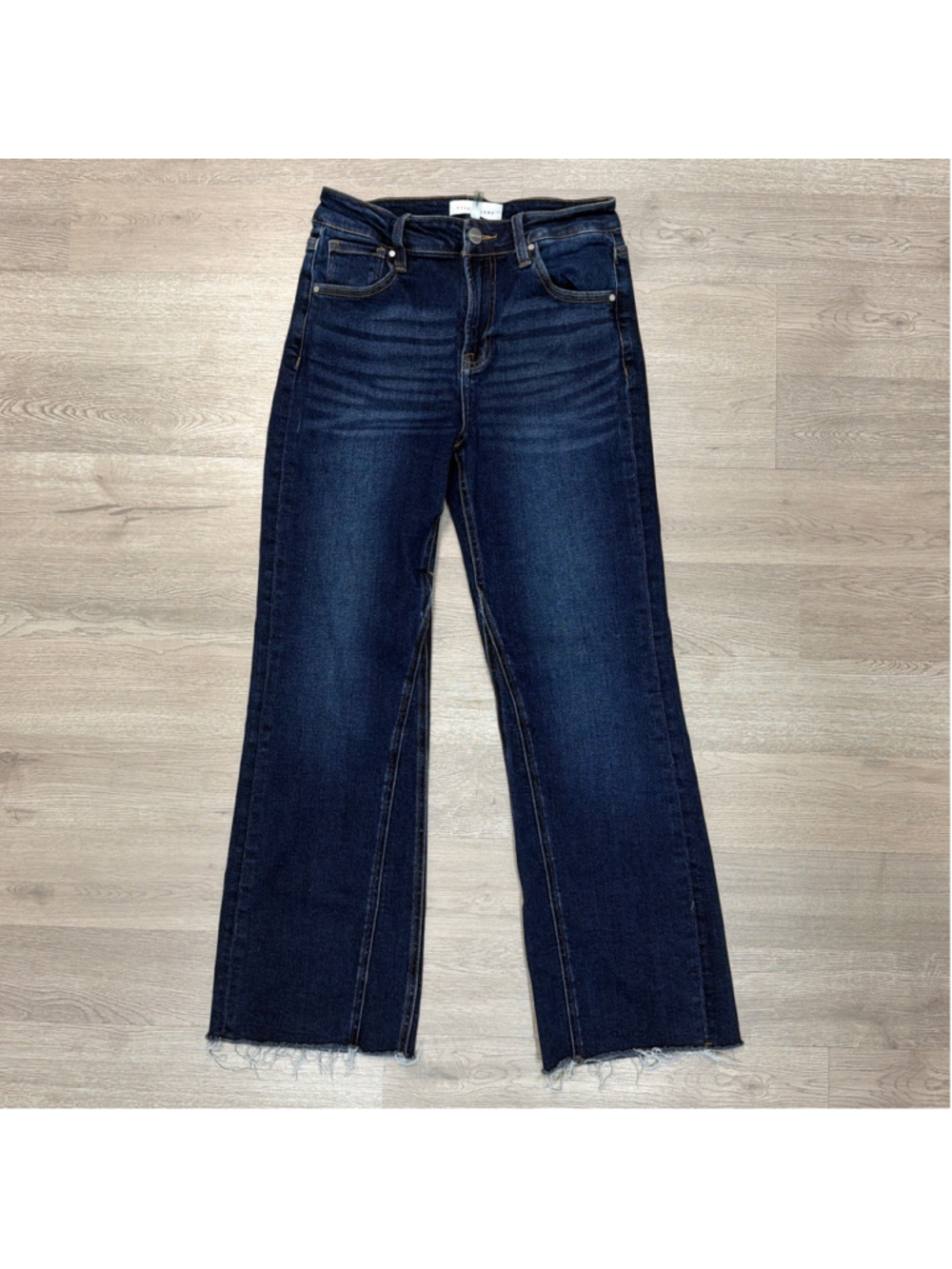 Risen Tummy Control High Rise Wide Leg Raw Hem Jeans Sz 3!